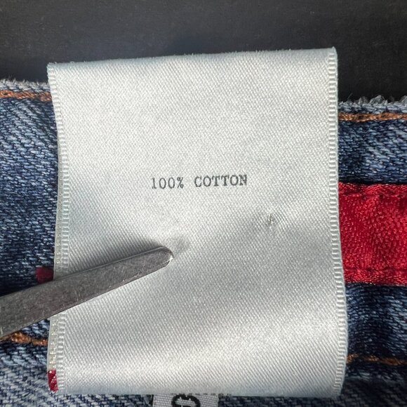 Express X2 Jeans Women's Measured 32x32 Slim Low Rise Flare Blue Denim Tag 6 L - Picture 8 of 16